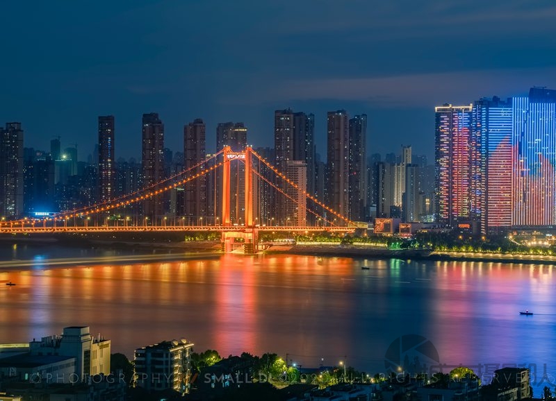 鹦鹉洲大桥夜景