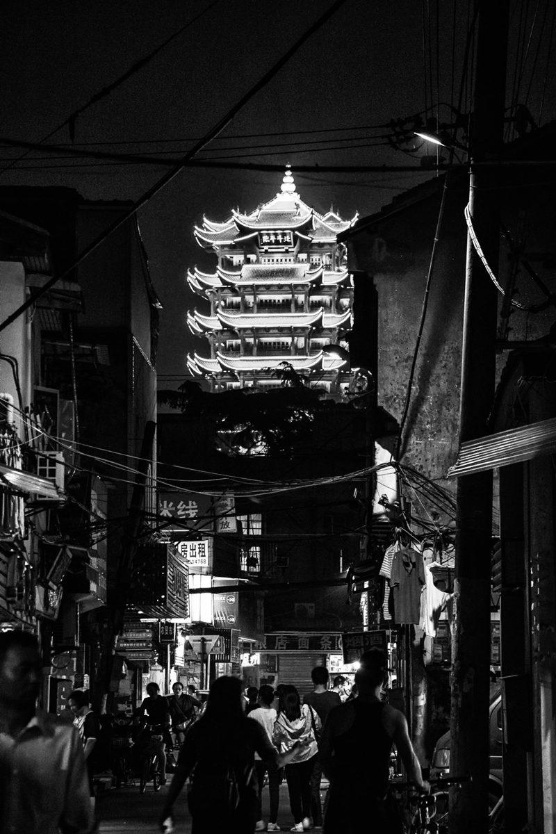 夜晚的黄鹤楼
