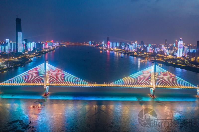 英雄之城-夜色下的武汉长江二桥