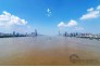 武汉的夏天-蓝天白云长江，胡晓冬摄影