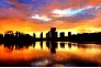 油画的天空-东西湖区马投潭公园。谭明信摄影