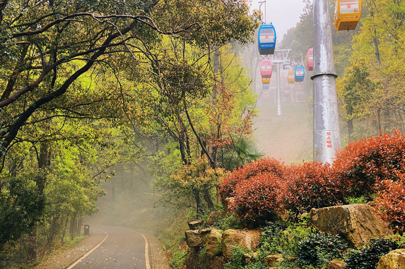 雨中磨山