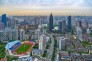 4月18日，雨后，武汉空气通透，航拍新华路以北，高楼林立，清新可人。
