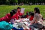 4月29日，武昌实验小学的同学们到解放公园春游踏青，他们采野花、拾树叶，写自然笔记，制作粘贴画，认识自然，感受自然。