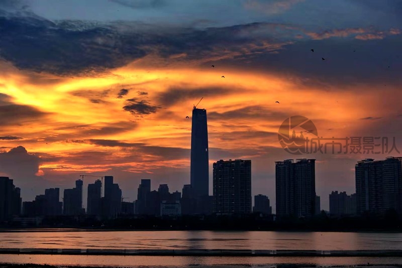 沙湖晚霞