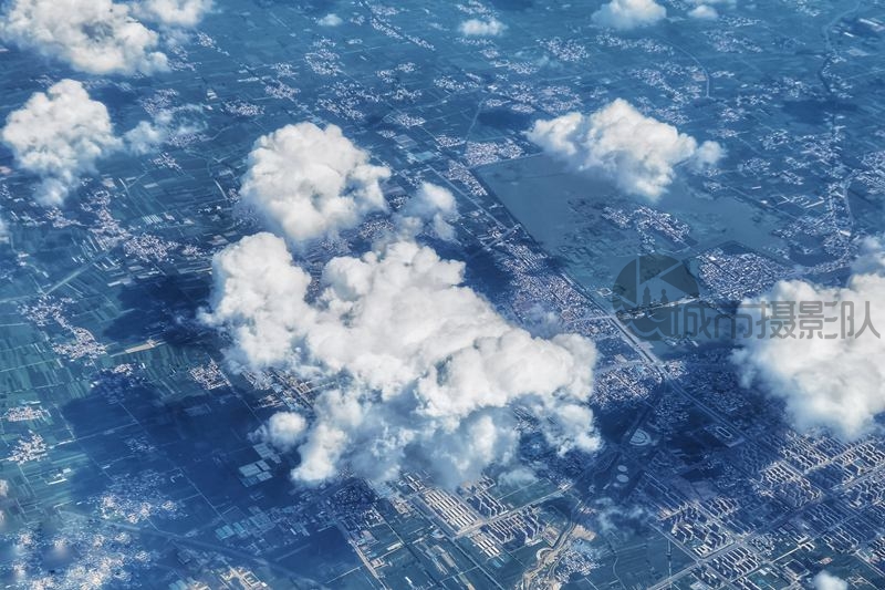 从空中看武汉的白云