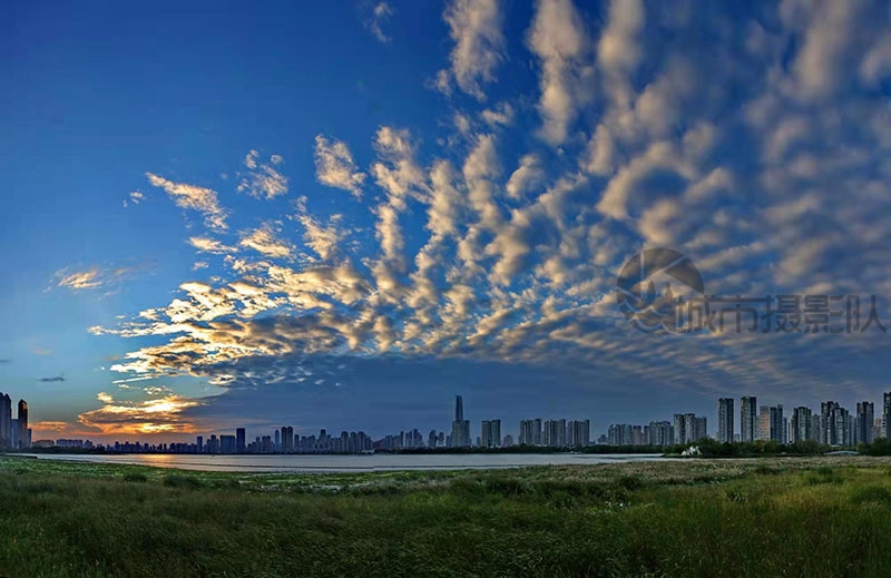 沙湖日落
