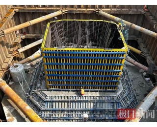 城隍汉江特大桥3号墩主塔首节塔柱浇筑完成