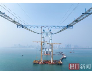 架起“空中生命线”！厦金大桥刘五店航道桥猫道架设完成